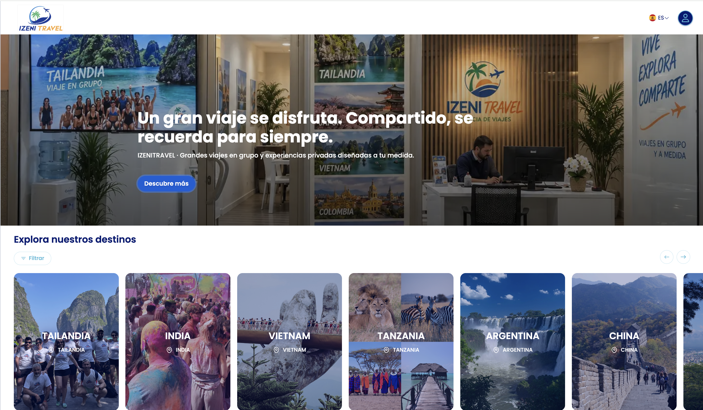 Nueva web de reservas IZENITRAVEL